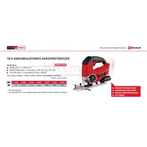 Einhell TE-JS 18 Li Solo szúrófűrész (4321200) Einhell TE-JS 18 Li Solo szúrófűrész (4321200)