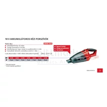 Einhell TE-VC 18 Li solo akkus porszívó (2347120) Einhell TE-VC 18 Li solo akkus porszívó (2347120)