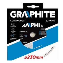 GYÉMÁNTVÁGÓ GRAPHITE  57H646 230MM VIZES