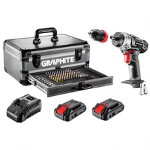 AKKUS FÚRÓ ENERGY GRAPHITE 58G022-PS-15 + 2x18V/2.0Ah, 10 mm + ALUMÍNIUM KOFFER + 109 KIEGÉSZÍTÕ AKKUS FÚRÓ ENERGY GRAPHITE 58G022-PS-15 + 2x18V/2.0Ah, 10 mm + ALUMÍNIUM KOFFER + 109 KIEGÉSZÍTÕ